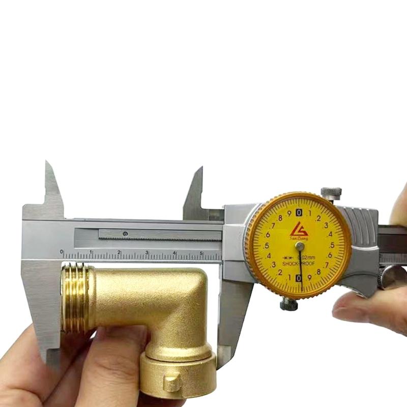 2 in 1 Angled Tap Connector 3/4 Rotating Brass Hose Adapter Convenient Water System Replacement Outdoor Tap Connector