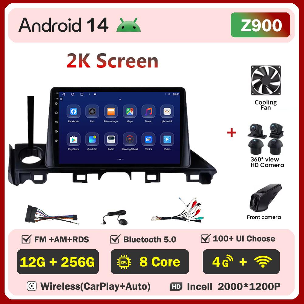 Автомобильный видеоплеер для Mazda CX5 Mazda 6 Atenza 3 2016-2018 Carplay Android 14 авто радио интеллектуальная система GPS навигация Wifi