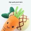 Плюшевые пищащие игрушки для собак в виде овощей и фруктов