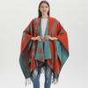 Women's Double-Sided Extra-Large Tassel Shawl: Thick, Warm, and Fashionable Knitted Autumn/Winter Cloak Scarf