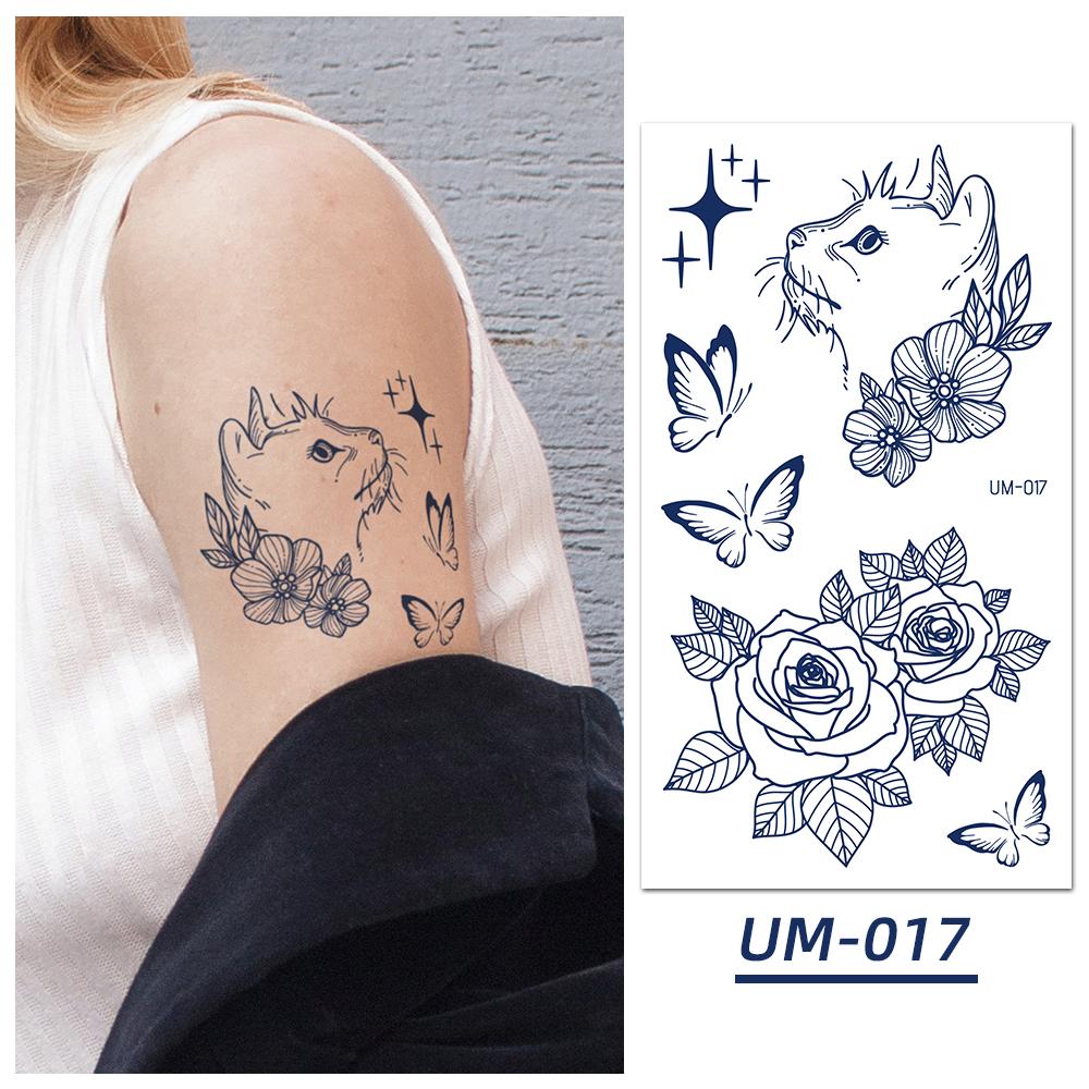 1 Sheets Waterproof Semi Permanent Long Lasting Fake Tattoos Women's Arm Fake Tattoos Herbal