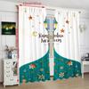 2PCS- Ramadan Auspicious - Blessing Ramadan - Printed Curtain - Polyester Material - Suitable for Bedroom, Living Room, Study