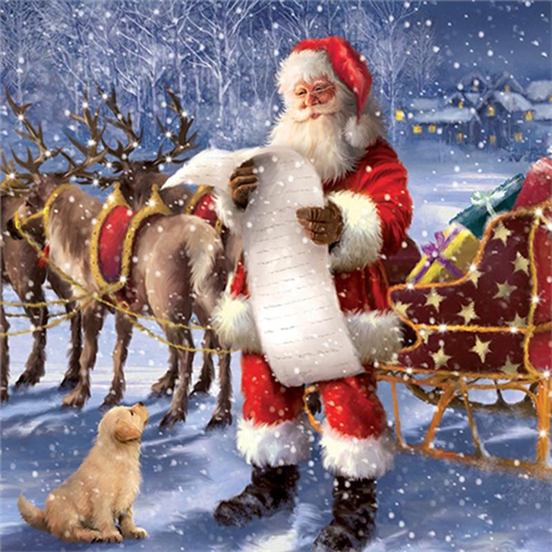 Санта-Клаус DIY 5D алмазная живопись полная круглая дрель стразы мозаика Рождественская Алмазная вышивка наборы крестиков настенное искусство
