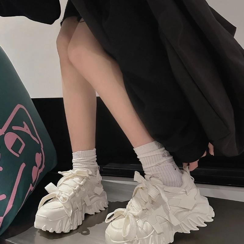 Fashion 2024 Summer Women's Shoes New Thick Sole Sports Platform Sneakers Comfort Elevated Shoes Casual Outdoor Versatile Sports Shoes