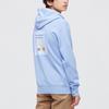 Uniqlo X Line Friends Мультяшный Медведь Принт Худи с Длинным Рукавом Мужские худи Светло-Голубой 446653-61