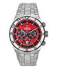 Chrono Bike Chronograph Stainless Steel Red Dial Quartz F20670-5 100M Men's Watch