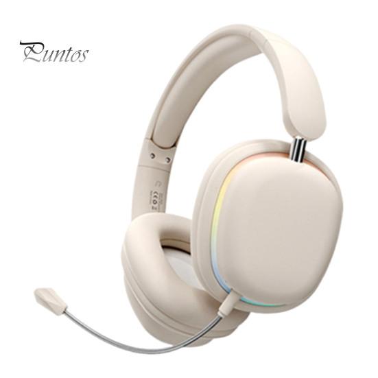 Беспроводные наушники с RGB-подсветкой Легкая конструкция Универсальные складные Bluetooth-совместимые игровые наушники с микрофоном