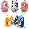 Bluey Plush Backpack Family Kindergarten Cartoon School Bag Bluey Dog Backpack Kawaii Blue Backpack