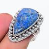 Натуральный Лазурит Драгоценный Камень 925 Стерлинговое Серебро Ювелирное Изделие Кольцо Размер 8 y4C08