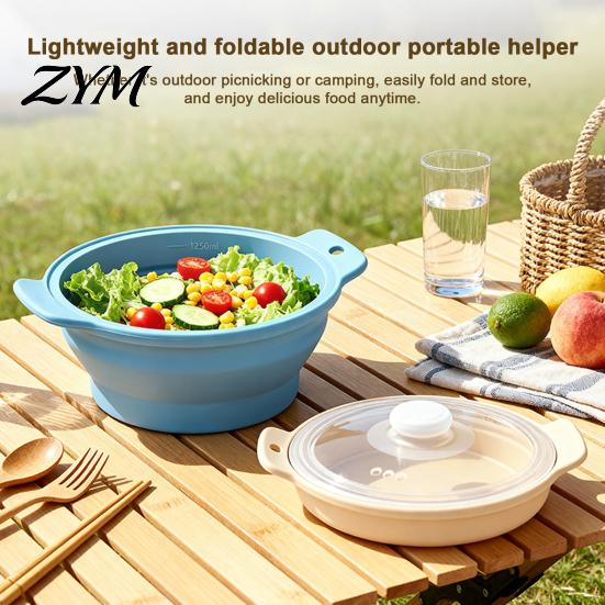 Reusable Air Fryer Steaming Accessory Foldable Silicone Microwave Steamer, Collapsible Steamer Bowl, Heat Resistant Vegetable Heat-Resistant