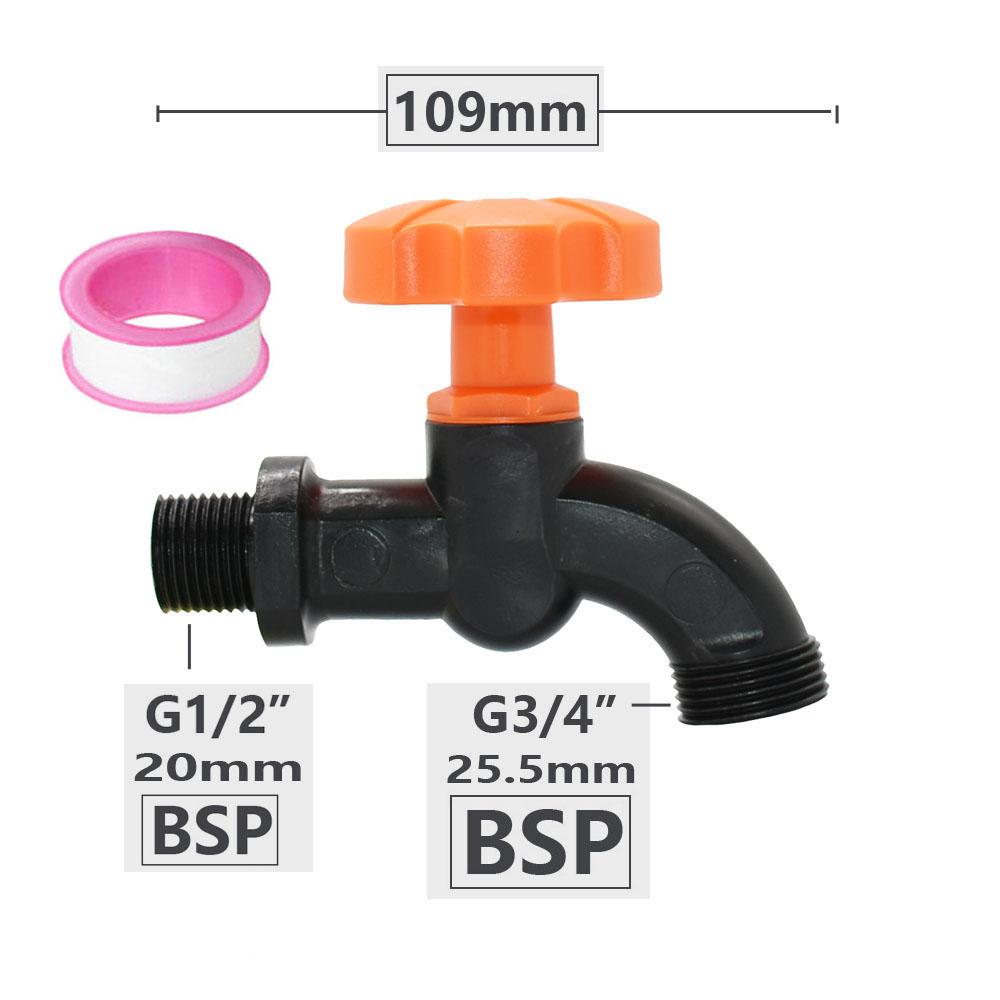 Адаптер для крана с резьбой 1/2 3/4 дюйма S60 IBC для резервуара с водой, аквариума, сменный дренажный фитинг, клапан для садового крана