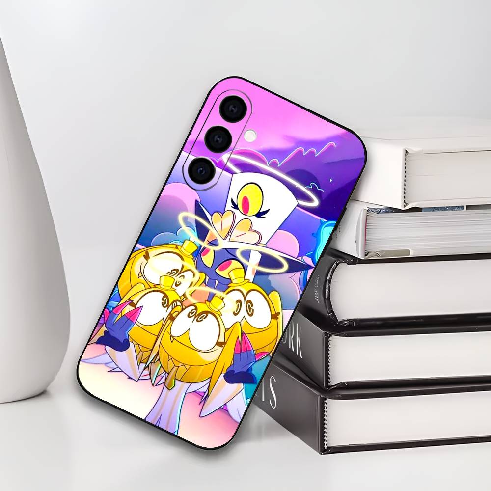 Чехол для телефона Sir Pentious H-Hazbin H-Hotel для Samsung Galaxy A73, A72, A71, A70, A53, A52, A51, Мягкий силиконовый черный чехол