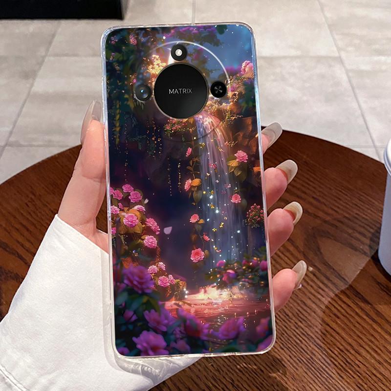 Чехол для Honor X9C Smart 5G Прозрачный Роскошный Милый Любовь Кролик Забавный Крутой Мягкий Силиконовый TPU Чехол для Телефона HonorX9C Smart 5G Задняя Крышка