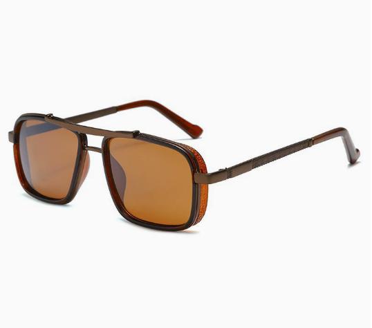 Поляризованные солнцезащитные очки в стиле панк, мужские винтажные модные квадратные солнцезащитные очки в стиле стимпанк, мужские очки для вождения, летние очки для путешествий, UV400