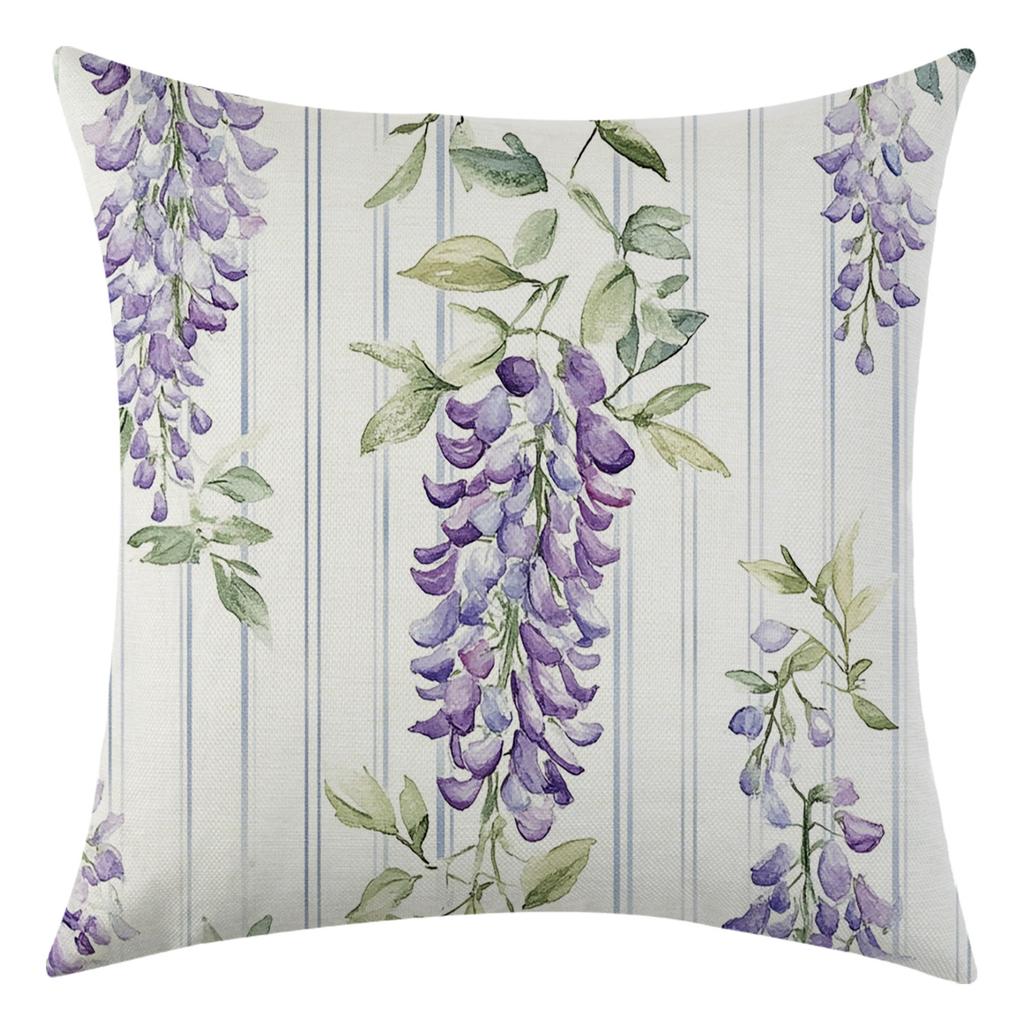 Новая скандинавская фиолетовая цветочная наволочка для украшения гостиной, автомобиля и спальни