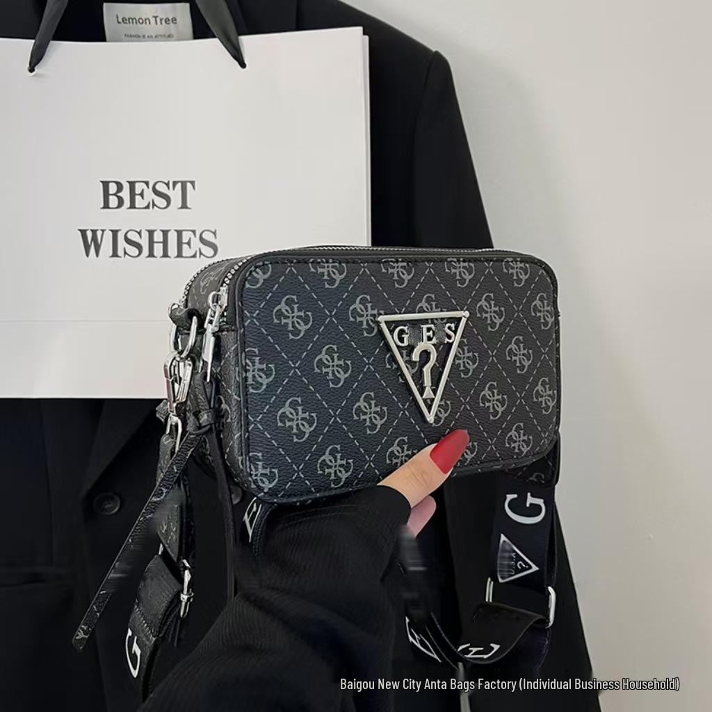 Women's Crossbody Camera Bag with Wide Shoulder Strap - Fashionable 2025 Letter Design