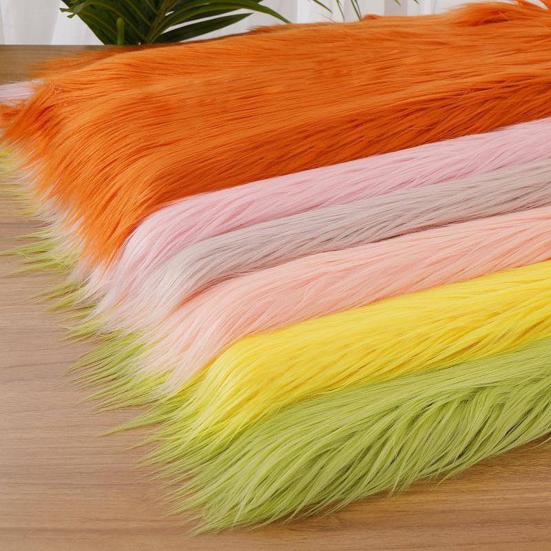 25X45Cm Long Faux Fur Fabric For Needlework Animal Suit Fur Material Diy Doll Hair Long Hair Plush Sewing Fabric