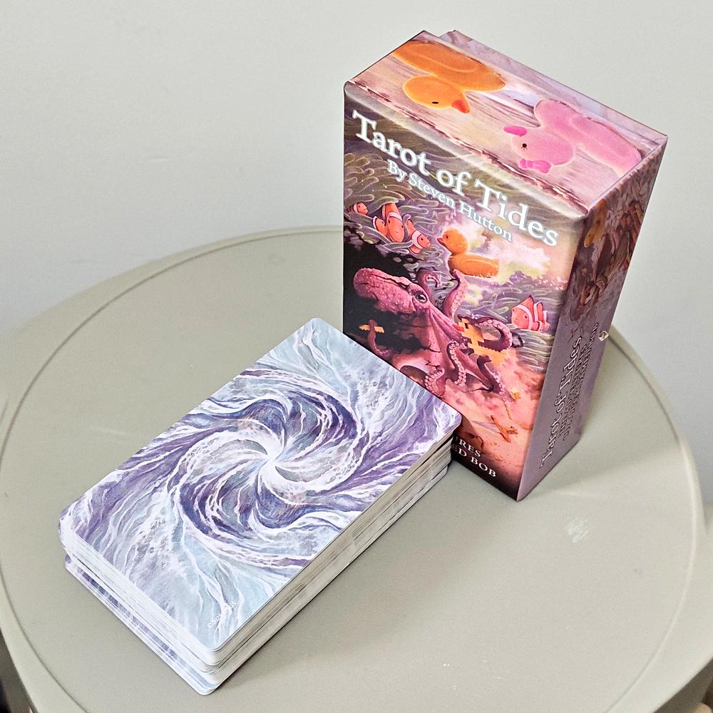 Tarot of Tides: The Adventures of A Duck Named Bob ― Unique 78-Card Tarot Deck 12*7cm in Rigid Box - Double-embossed Cardstock
