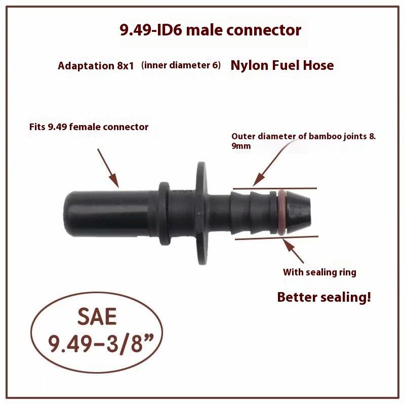 Automotive 9.49 ID6 Fuel Line Quick Coupler Fuel Delivery Hose SAE Line Fuel Pump Filter Element Quick Coupler