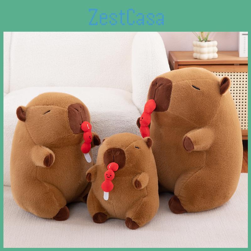 Cartoon Capybara Nosepicking Plush Doll Figure Candy Toy Room Decor Girl Gift