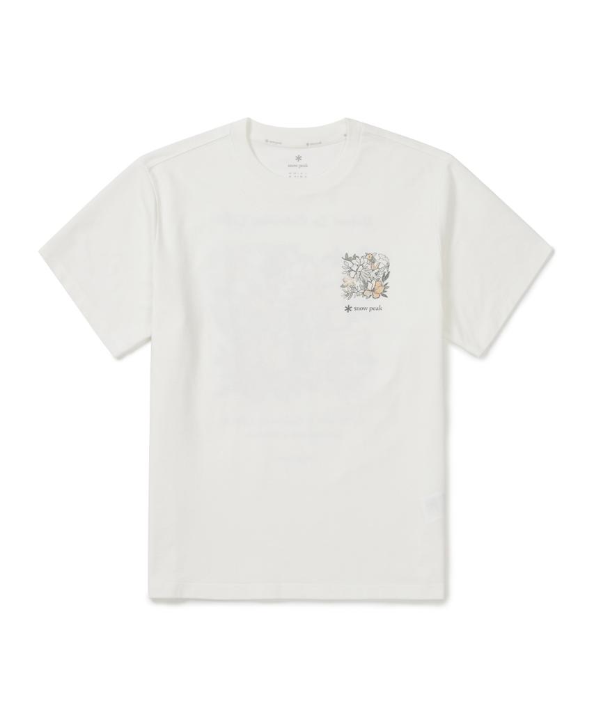 SNOWPEAK APPAREL Sorona Tropical Short Sleeve T-Shirt (S26Mufts70) Off White