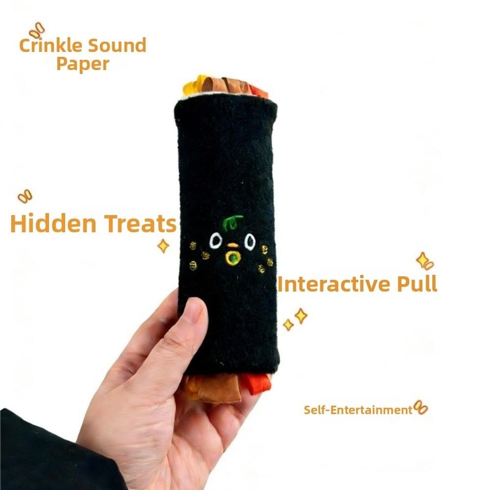 Seaweed Rice Rolls Hidden Food Dog Toy Plush Food Leakage Dog Squeak Toy Bite Resistant Interactive Dog Chew Toy