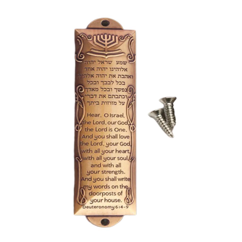 Holy Wall Blessing Item Metal Blessing Mezuzah with Scroll Unique Home Decorations Elegant Blessing Religious Gift
