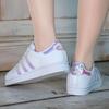 adidas Superstar J 'White Iridescent' (Unisex) Cloud White / Cloud White / Cloud White Kids' Skateboarding Shoes FV3139