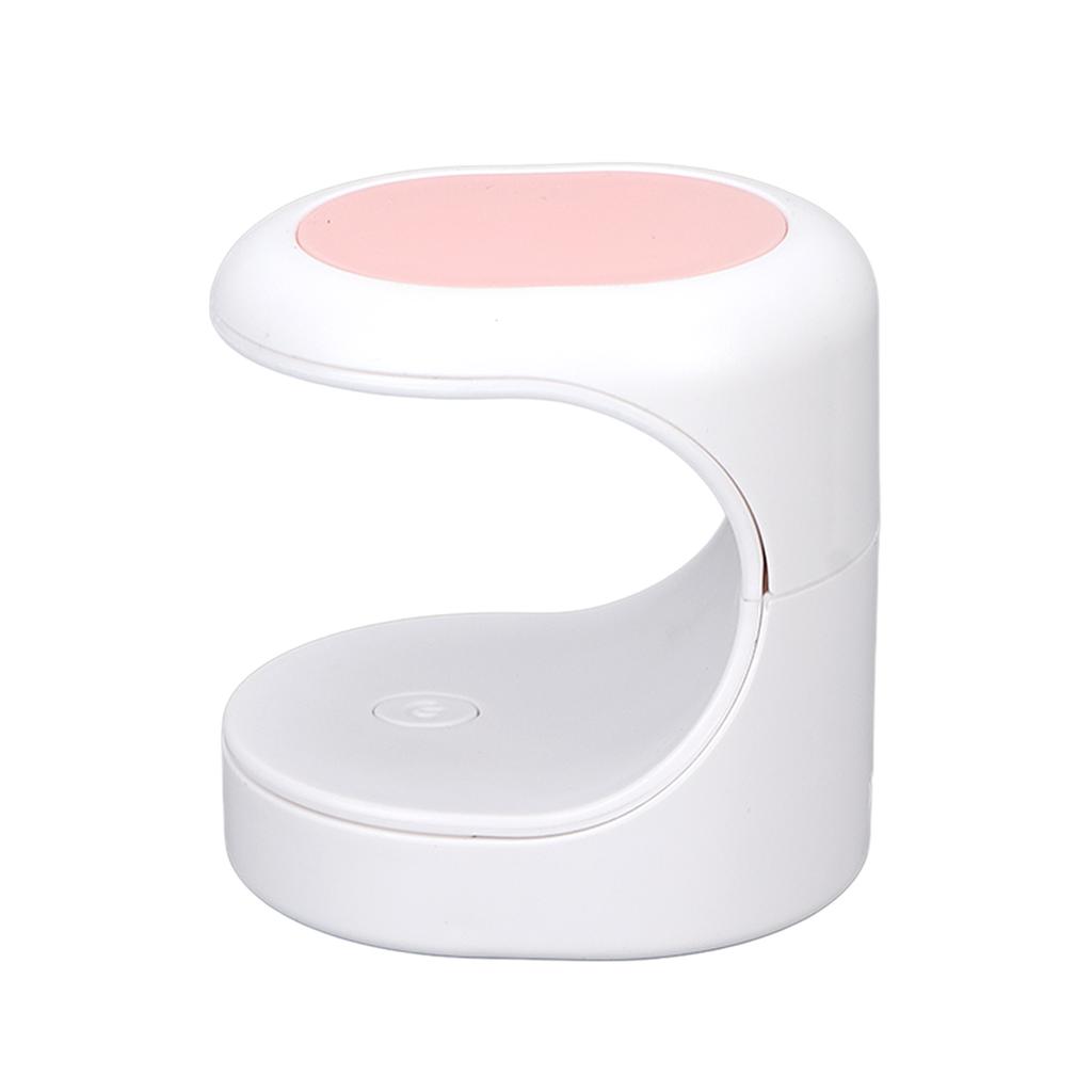 16W Mini UV LED Nail Lamp Portable Fast Drying Nail Gel Dryer for Single Fingernail Pink