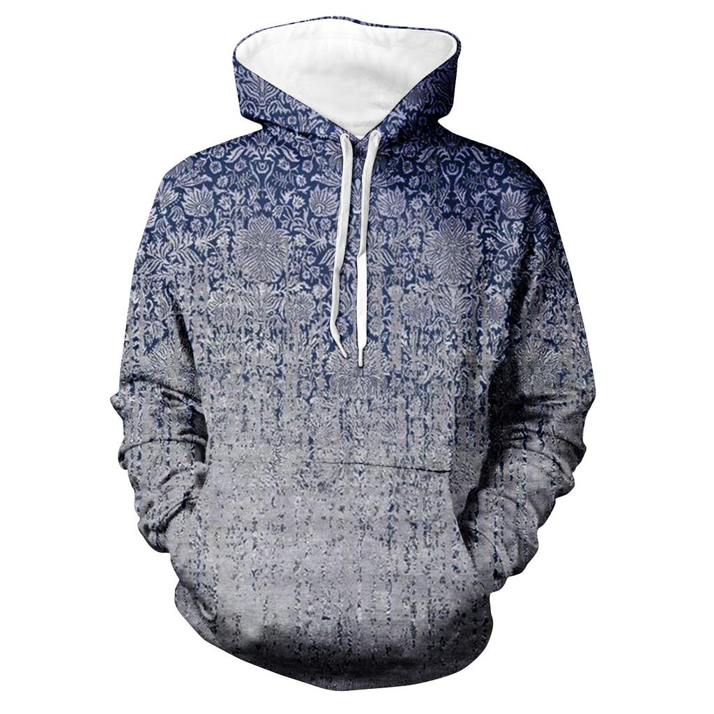 Fashion Print Loose Men's And Women's Long Sleeve Hooded Sweater