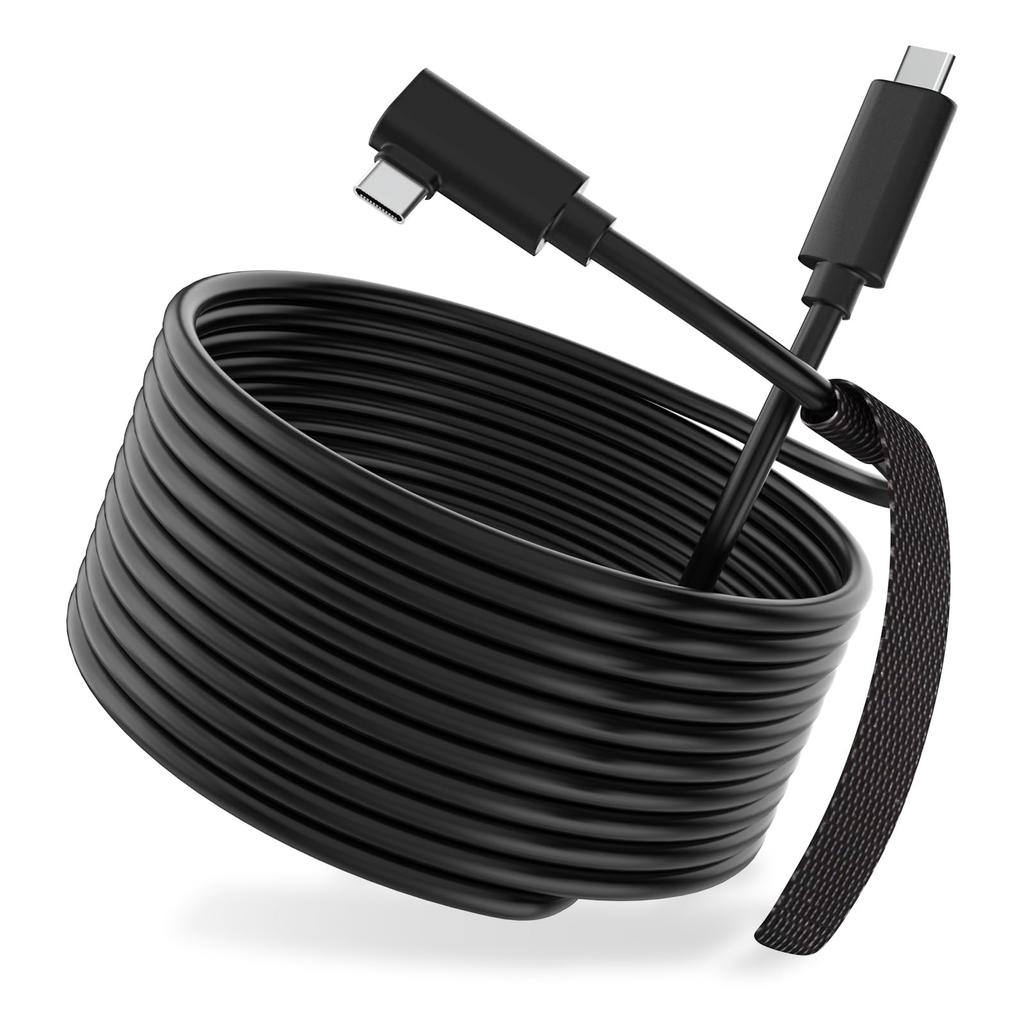 5M Link Cable Compatible with Quest for Gaming PCs and Steam 5Gbps Data PD60W Fast TPE Flexible and Resistant To Bending and Pulling USB-C