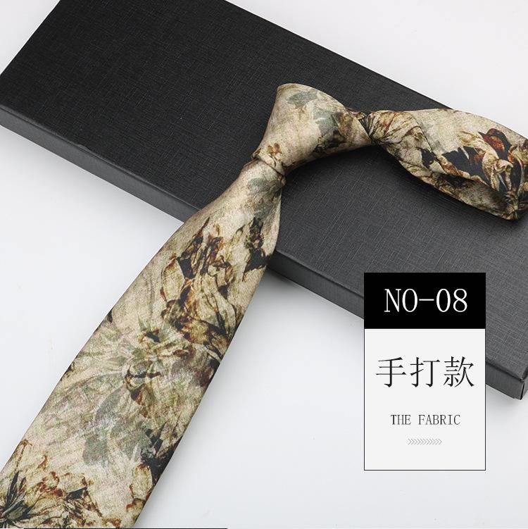 Мужской печатный галстук, узор Ретро, костюм джентльмена, ширина рубашки 9 см, шелковистый, мягкий, длинный, ручной работы