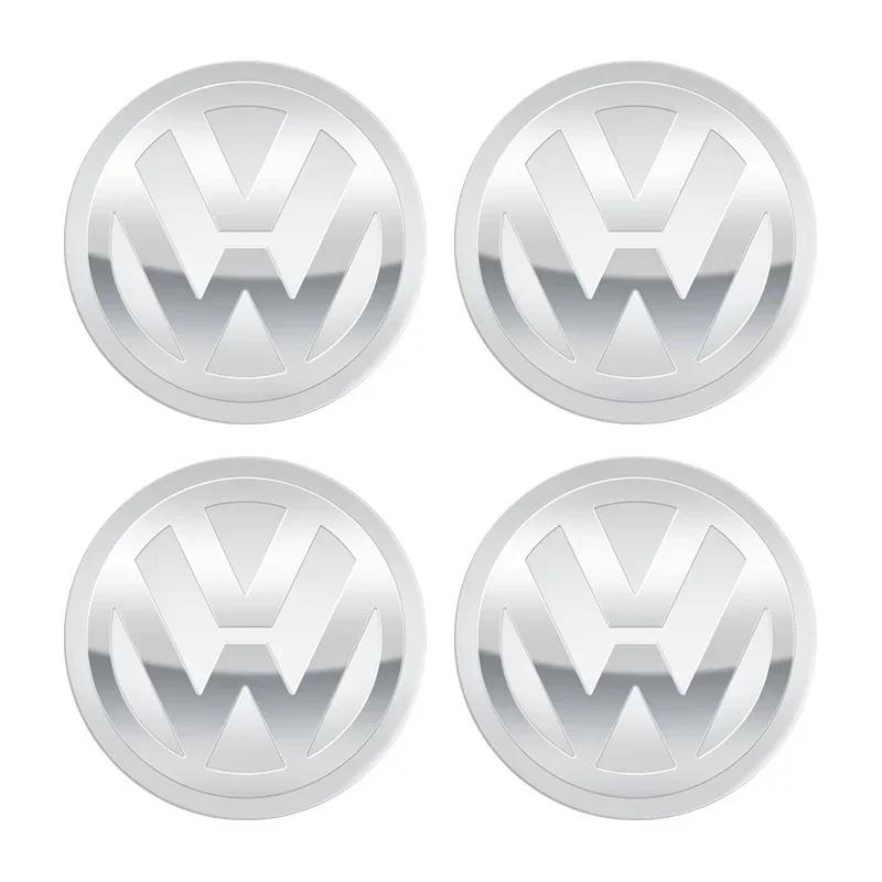 For VW Volkswagen Jetta MK5 Golf 4pcs 56mm 60mm 65mm 70mm 75mm Car Wheel Center Hub Cap Sticker For Volkswagen VW CC GTI Polo Go