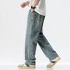 Весна и осень ретро джинсы мальчики тяжелые американские High Street прямые весенние свободные широкие штанины повседневные брюки