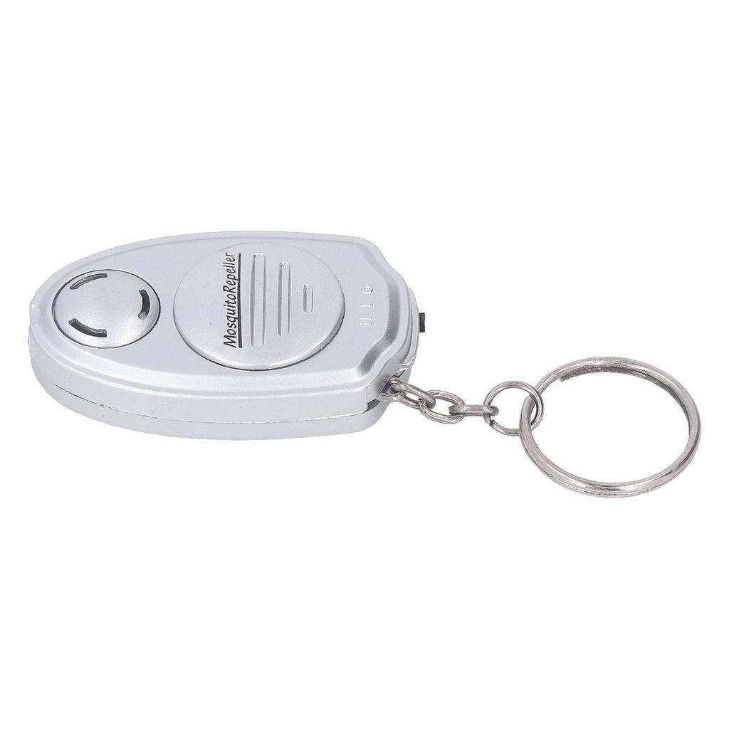 Ultrasonic Mosquito Repeller Mini Safe Radiation Noise Free Silver Electronic Insect Repeller with Keyring