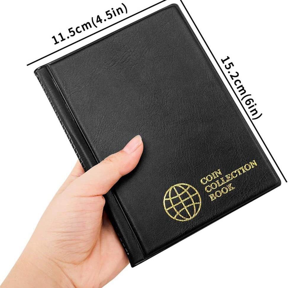 60Pocket Coin Collection Album Coin Collection Bookshelf Display Organiser Coin Storage Organiser Album Money Bag for Collectors
