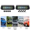 Solar/USB Powered Tire Pressure Monitoring System with 4 Sensors Tire Pressure Monitor System LCD Display for RV Sedan SUV Truck