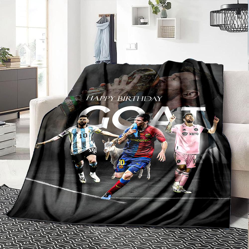 Goat Birthday Celebration Blanket Comfortable Great for Office Chair Sofa Seaside for All Seasons Playful Design