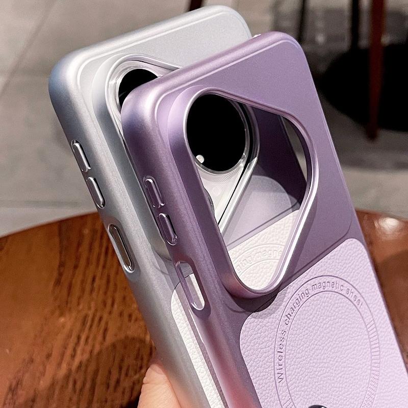 Чехол для Huawei Pura 80 Pro Pura 70 Pro+ Pura70 Магнитный Матовый ПУ Кожаный Рисунок Гальванизированный PC Жесткая Крышка Легкий