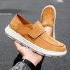 Men Boots Autumn High Top Leather Casual Shoes Fashion Cotton Shoes Flat Ankle Boots Business Outdoor Shoes Man Sneakers New