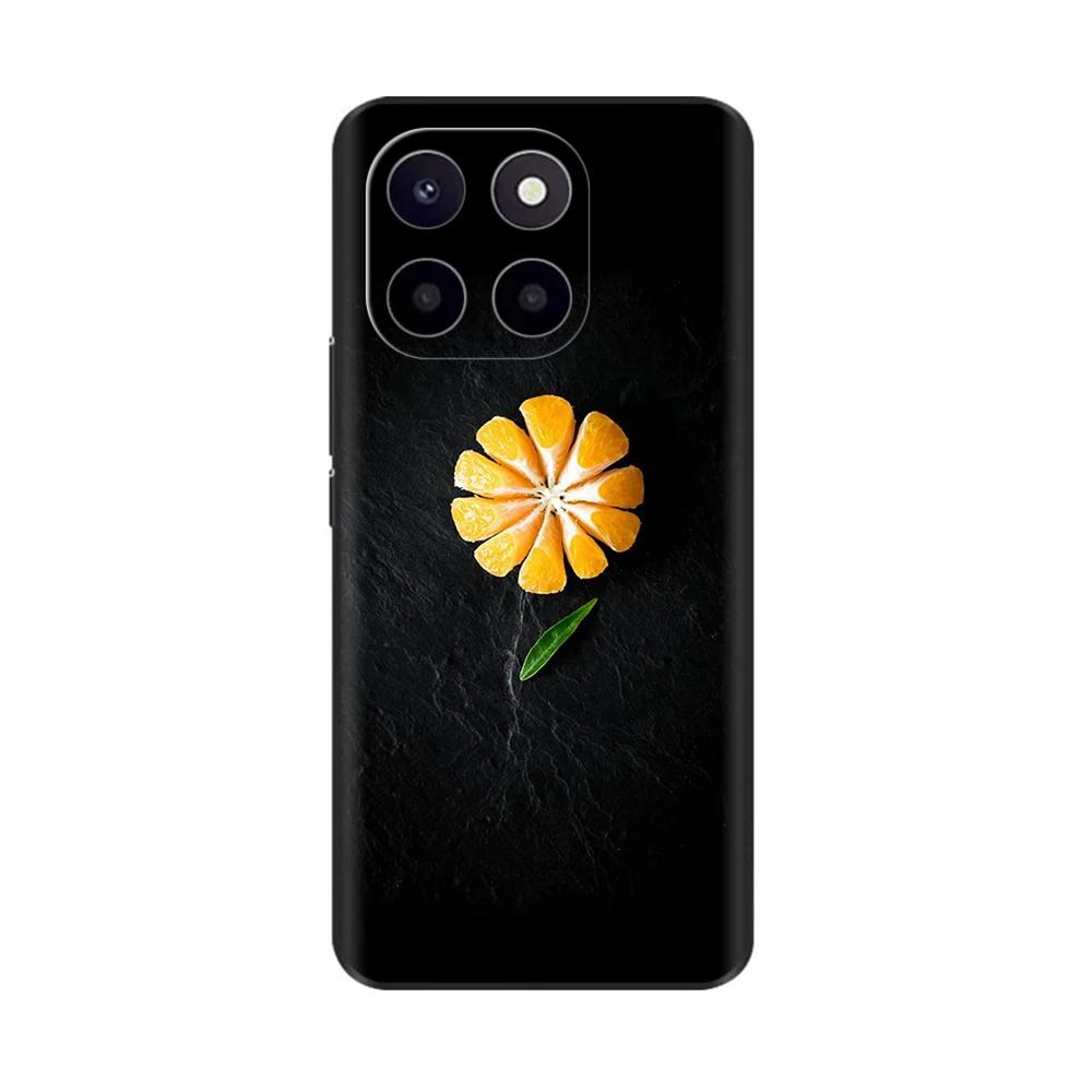 Чехол для Honor X6c Милый ТПУ Силиконовый Чехол для Телефона Для Honor X6c Задняя Крышка HonorX6c X 6C С Принтом Цветов Мягкий Силикон Coque Fundas