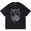 Хлопковая футболка плотностью 230 г/м² 100% Хлопок Heavy Metal Футболка с принтом рок-группы Популярная музыка Унисекс Тяжелая хлопковая футболка
