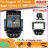9,7-дюймовый вертикальный экран Tesla автомобильное радио для Peugeot 107 Toyota Aygo Citroen C1 2005-2014 GPS навигация мультимедийный плеер