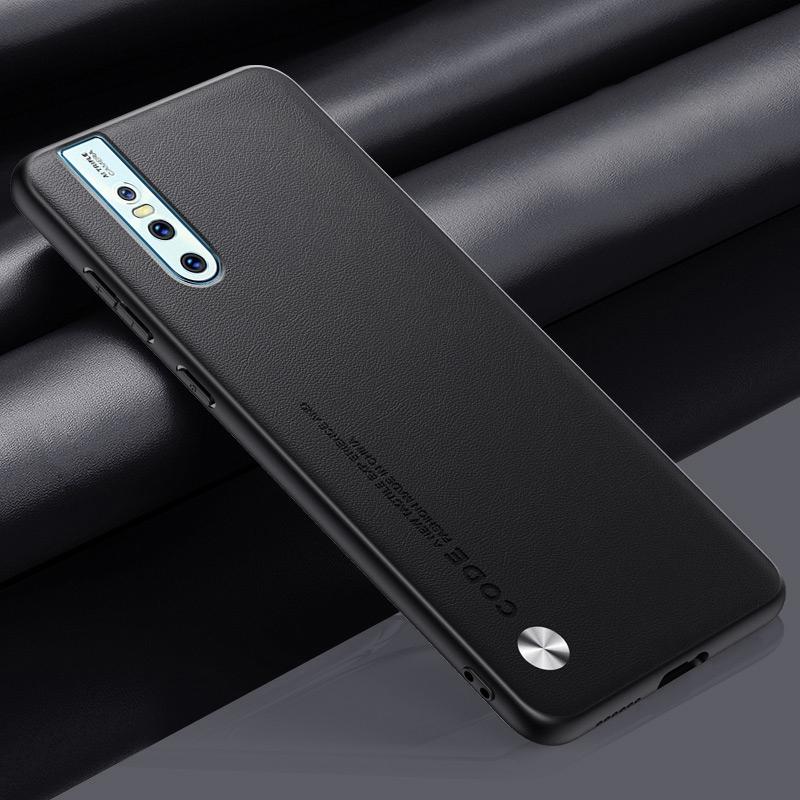 Роскошный чехол из искусственной кожи для Vivo V15 Pro Задняя крышка Матовый силиконовый Противоударная защита Чехол для телефона для Vivo V15 V15Pro Coque