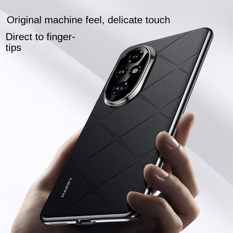Однотонный кожаный чехол с защитой объектива камеры для Honor 200 Pro Honor200 Honor 300 Pro Жесткий тонкий чехол с хорошей текстурой
