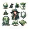 New 20 Sheets Vintage Gothic Witch Decorative Collage Stickers, Diy Scrapbooking Supplies
