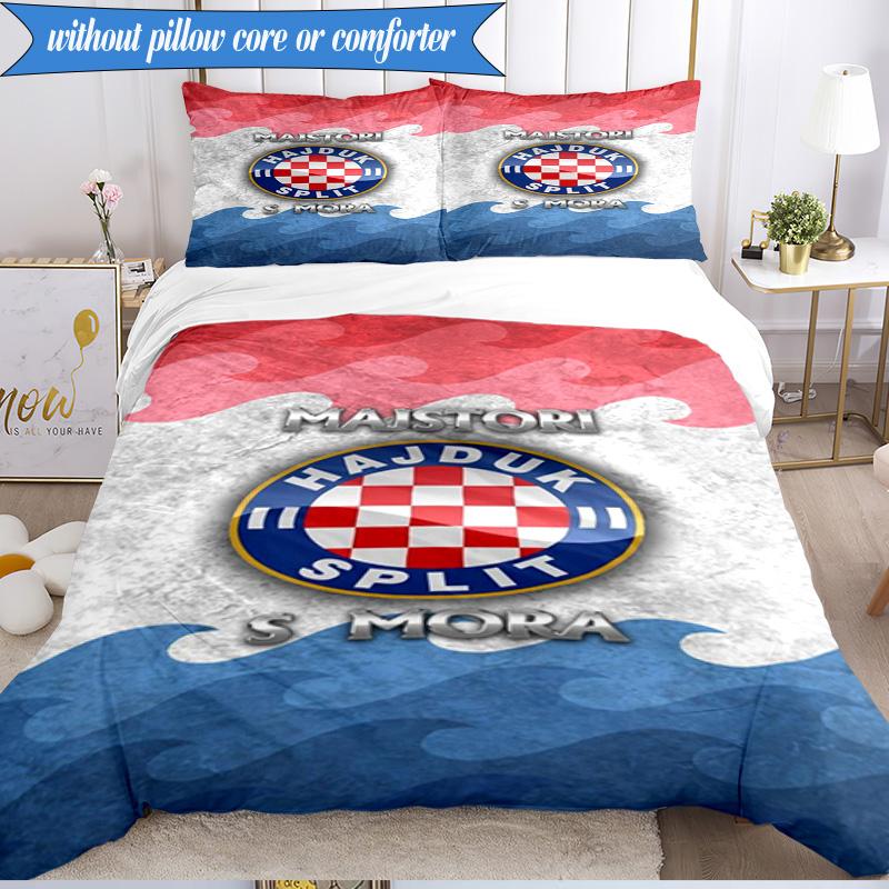 HNK Hajduk Split 3pcs Bedding,Including 1pc Duvet Cover And 2pcs Pillowcases Perfect for Christmas,Ideal for Bedroom, Dormitory