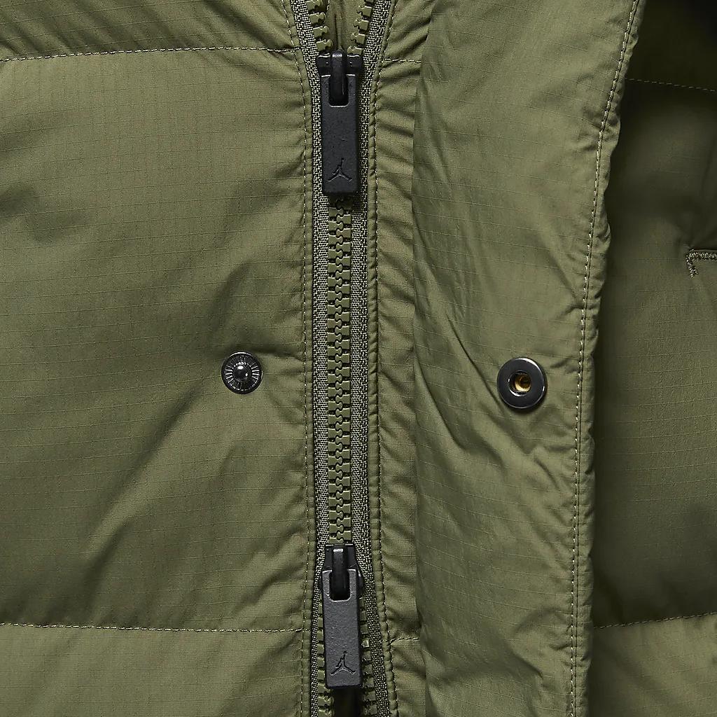 Jordan Мужская утепленная свободная пуховая куртка с капюшоном для полетов Верхняя одежда Оливково-зеленый FV7270-222