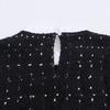 Womens Elegant Fashion Patchwork Tweed A-Line Dress W07 4996