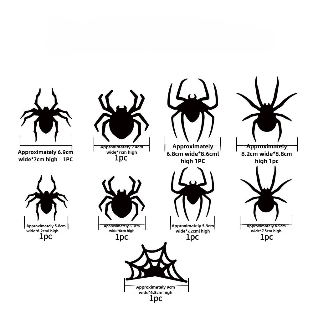 Halloween 3D Spider Bat Wall Stickers with LED Flash Lights Scary Atmosphere Party Supplies Window Home Decoration